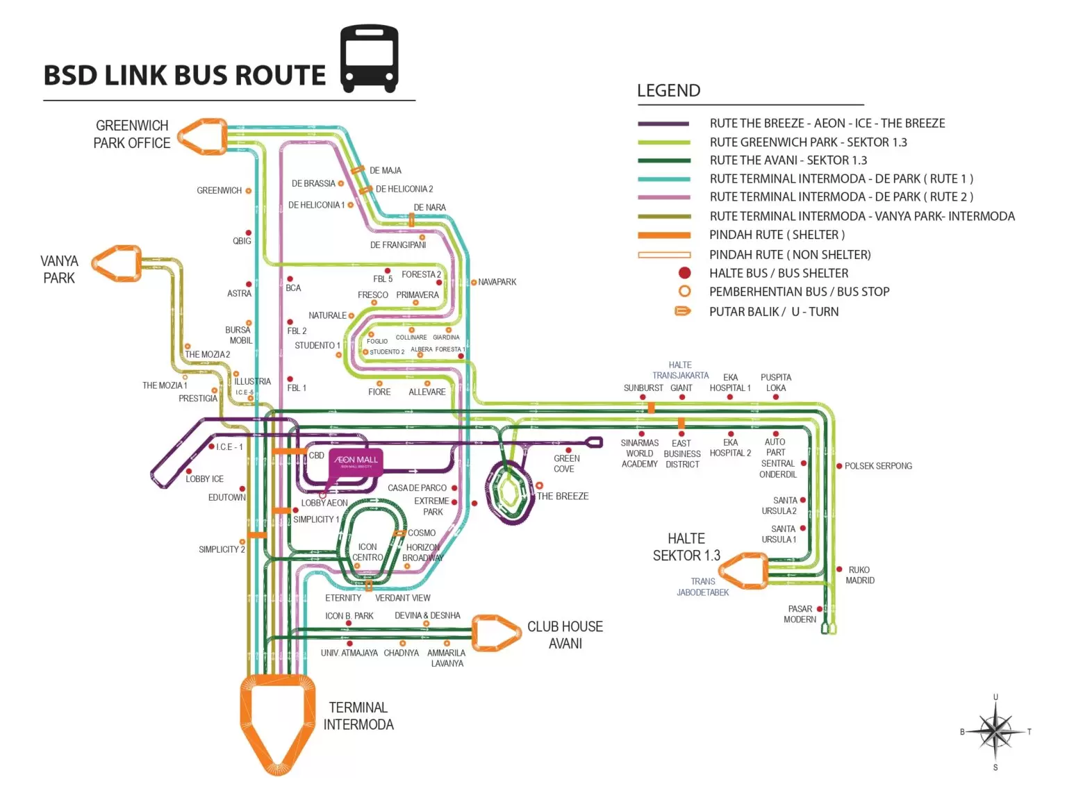 Rute Pelayanan BSD Link (Dok. BSD Smart City)