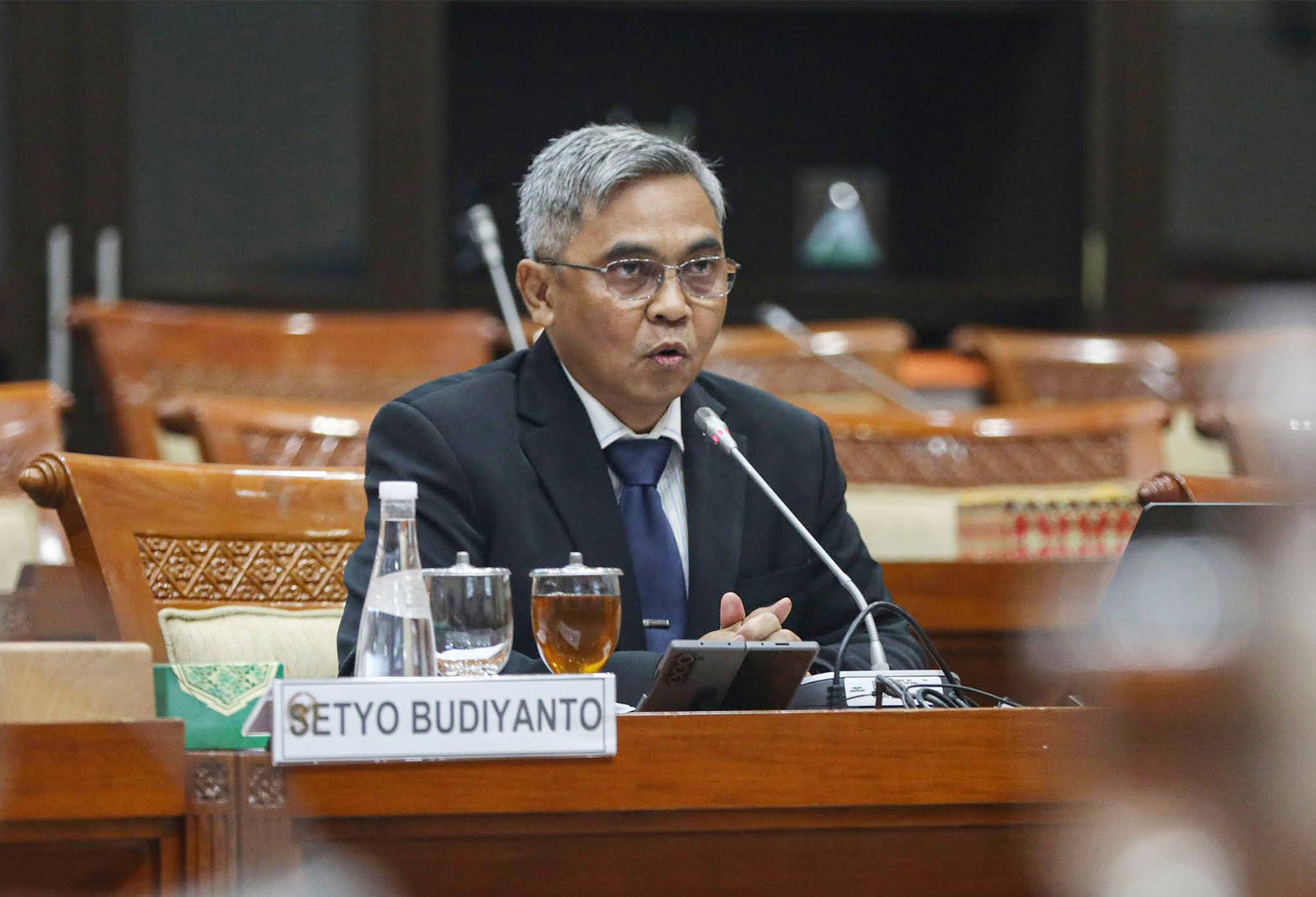 Inspektorat Jenderal Kementerian Pertanian (Irjen Kementan) Setyo Budiyanto, mengikuti Uji Kelayakan dan Kepatutan (Fit and Proper Test) Calon Pimpinan KPK di Komisi III DPR, Gedung Nusantara II, Kompleks Parlemen, Senayan, Jakarta, Senin (18/11/2024).