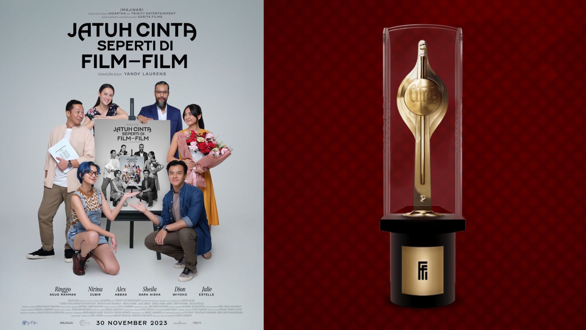 Jatuh Cinta Seperti di Film-Film sebagai Film Cerita Panjang Terbaik di Festival Film Indonesia 2024. (Dok. FFI)
