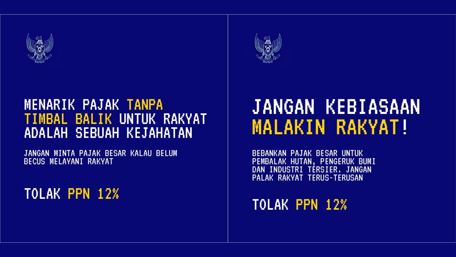 Poster tolak PPN 12 persen. (Dok. X)