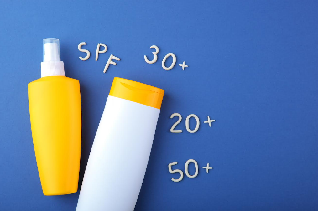 Ilustrasi sunscreen dengan berbagai SPF