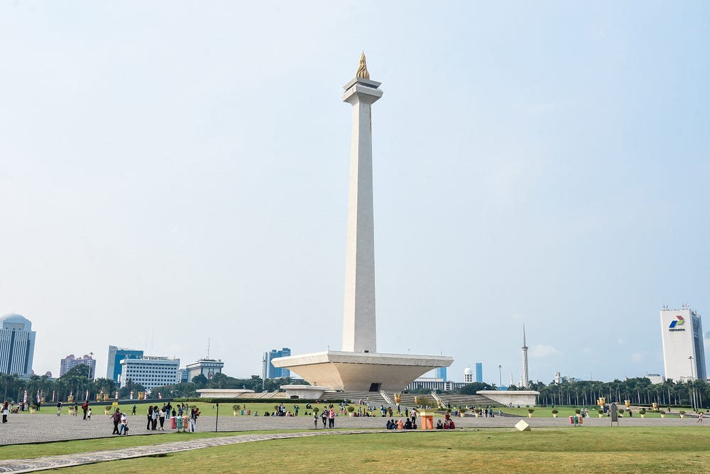 Kawasan wisata Monumen Nasional (Monas).