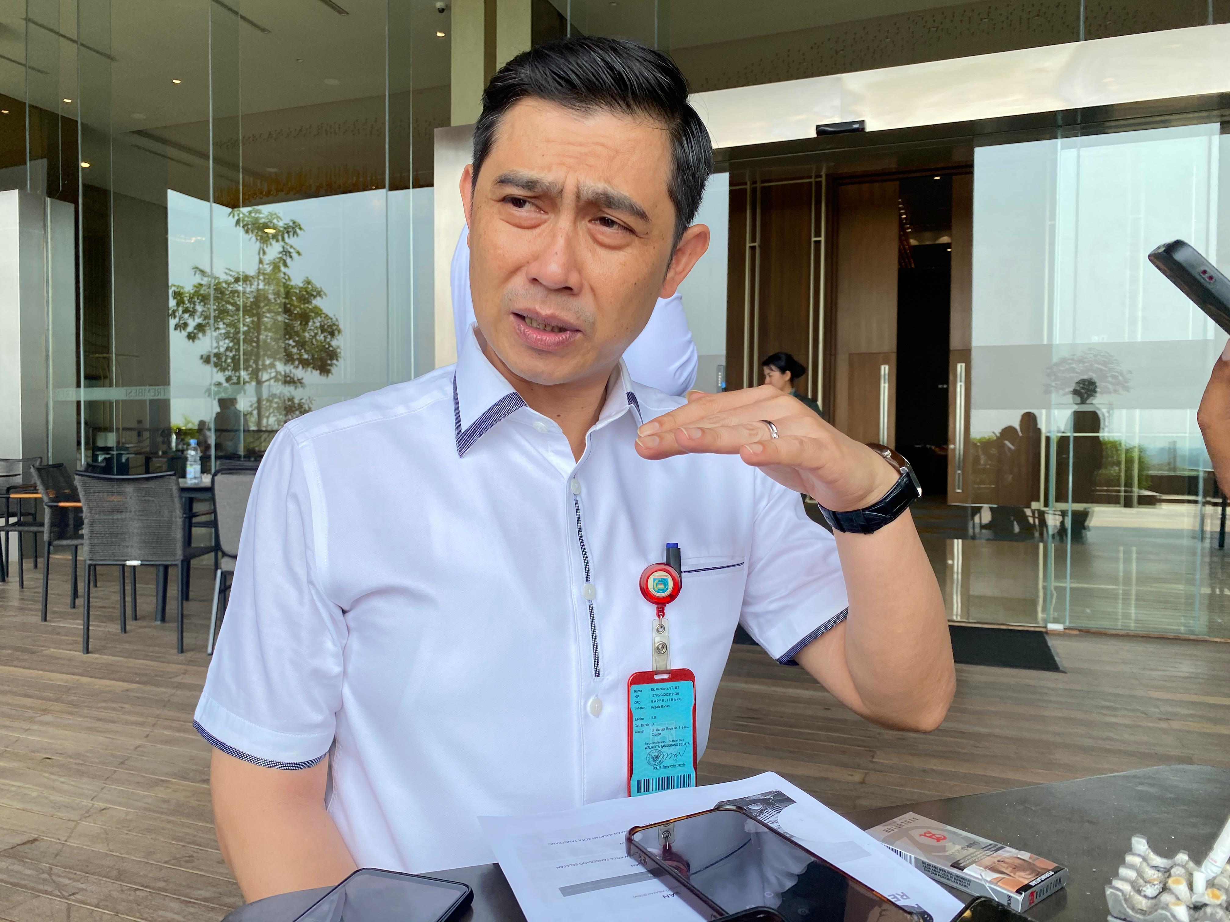Kepala Badan Perencanaan Pembangunan, Penelitian, dan Pengembangan Daerah (Bapelitbangda) Kota Tangsel Eki Herdiana.