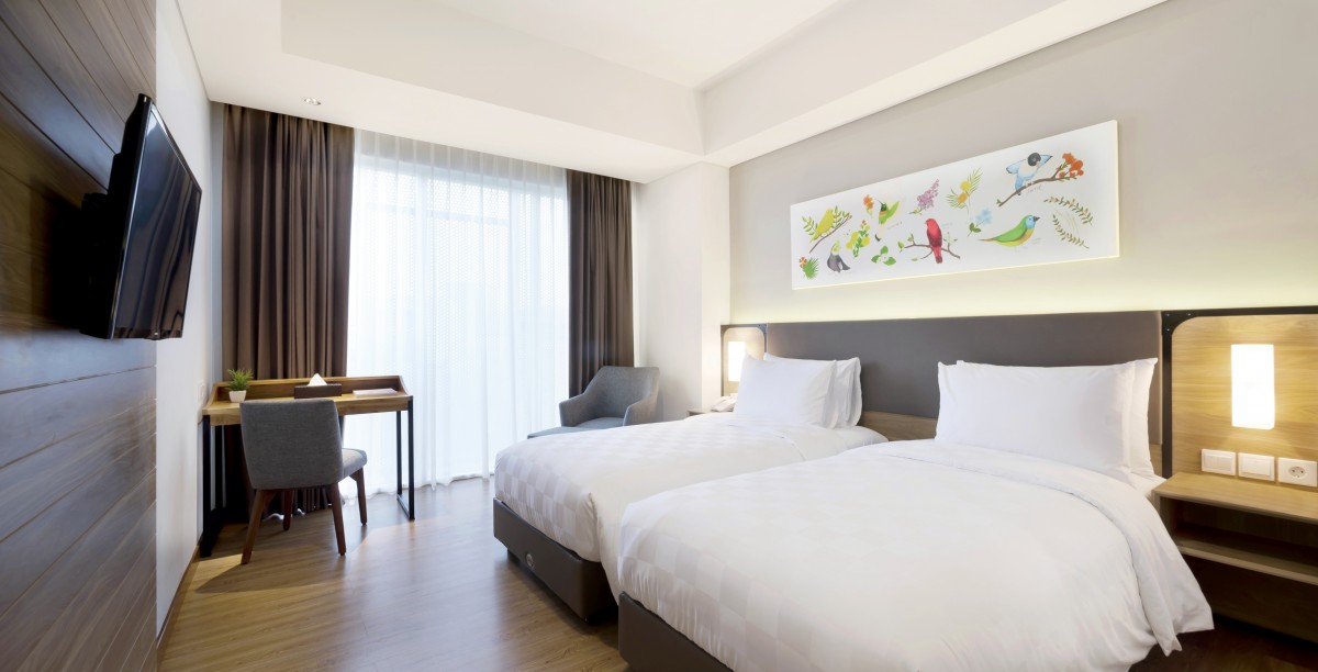 Salah satu tipe kamar di Aviary Hotel, Bintaro. (Dok. Aviary Hotel)
