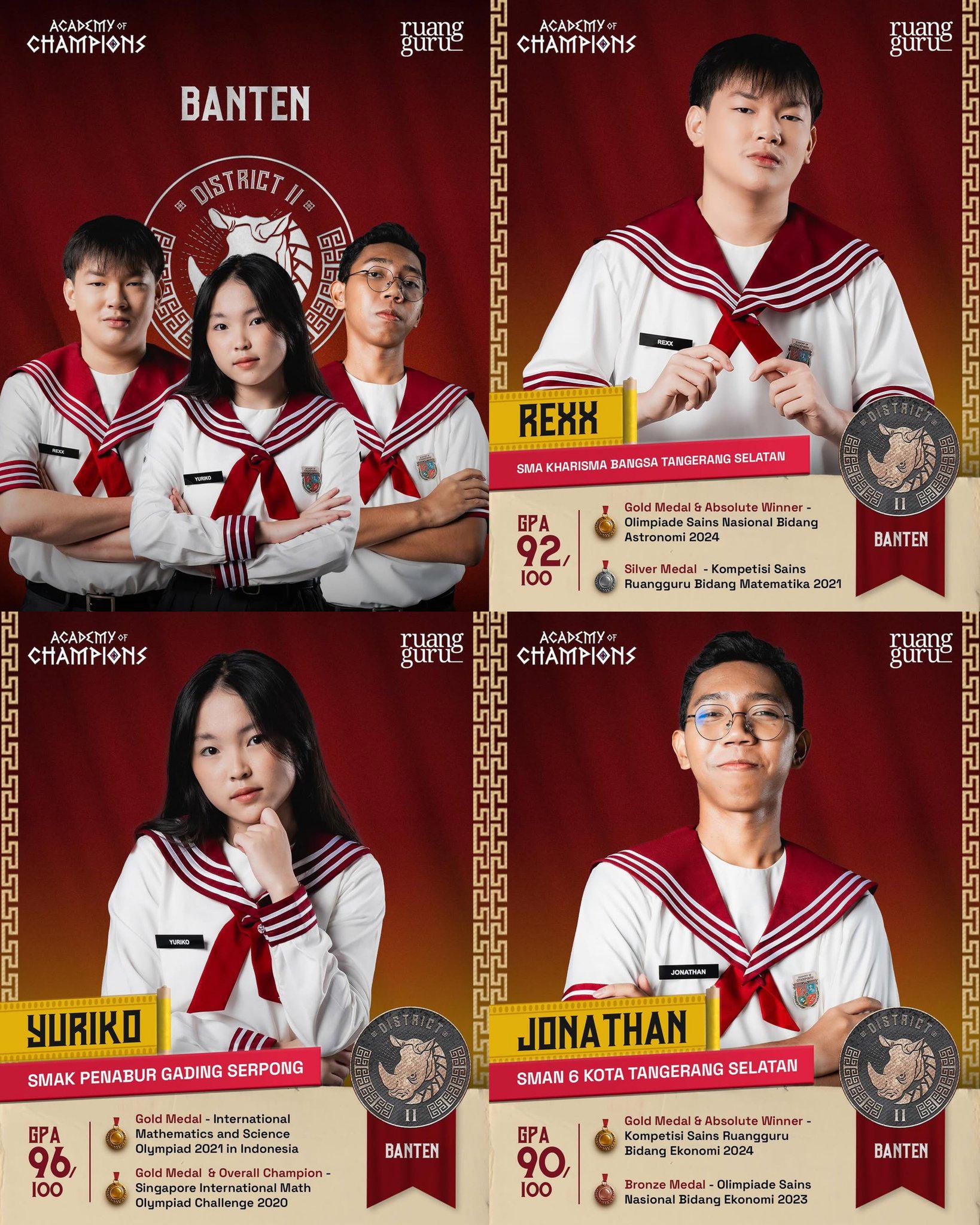 Poster perwakilan peserta Academy of Champions (AoC) distrik Banten. (Dok. Ruangguru)