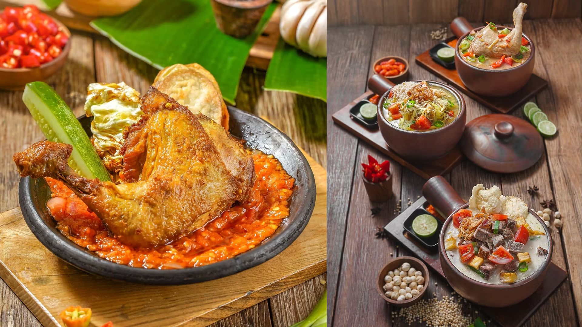 Hidangan sambal dan soto