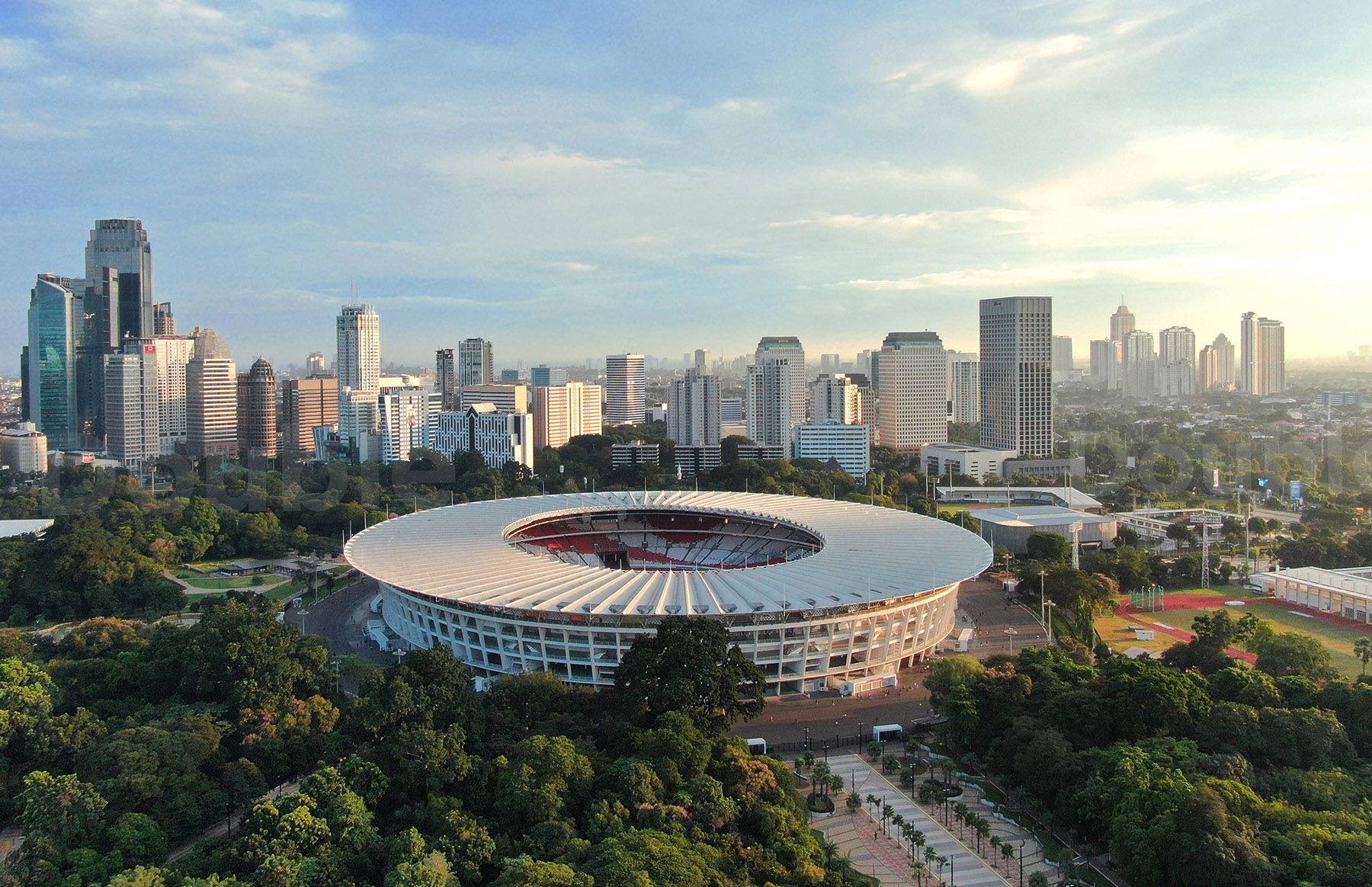 Komplek Stadion Utama Gelora Bung Karno (SUGBK), Senayan, Jakarta.