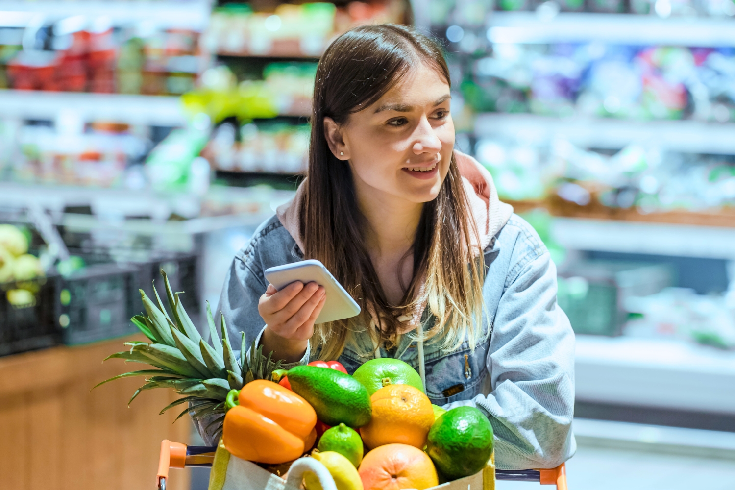 Ilustrasi belanja di supermarket