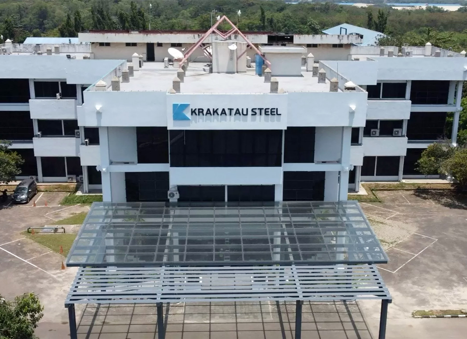 Ilustrasi kantor PT Krakatau Steel .