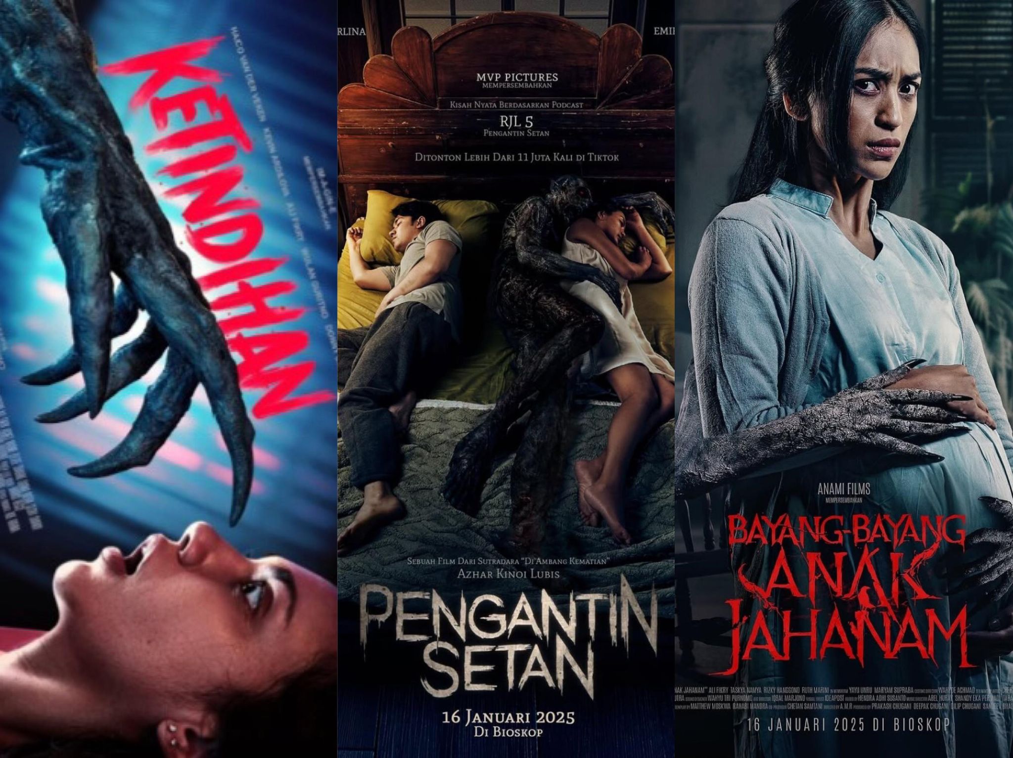 Poster film horor Indonesia Januari 2025