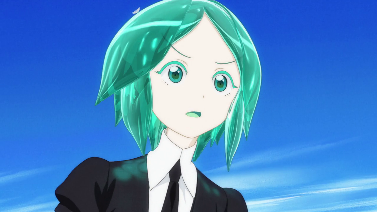 Serial anime Houseki no Kuni, adaptasi manga karya Haruko Ichikawa, yang sangat filosofis sehingga kaya dengan beragam metafora dan simbolisme, salah satunya adalah hanakotoba.