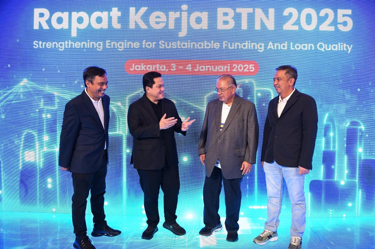 Menteri BUMN Erick Thohir hadir  bersama Direktur Utama BTN Nixon LP Napitupulu, Wakil Direktur Utama BTN Oni Febriarto Rahardjo, dan Wakil Komisaris Utama BTN Iqbal Latanro.
