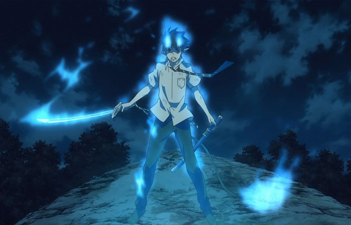 Rin Okumura punya kekuatan Setan yang dipakainya untuk mengusir iblis dari muka bumi