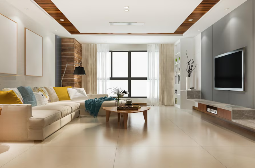 Ilustrasi warna interior rumah