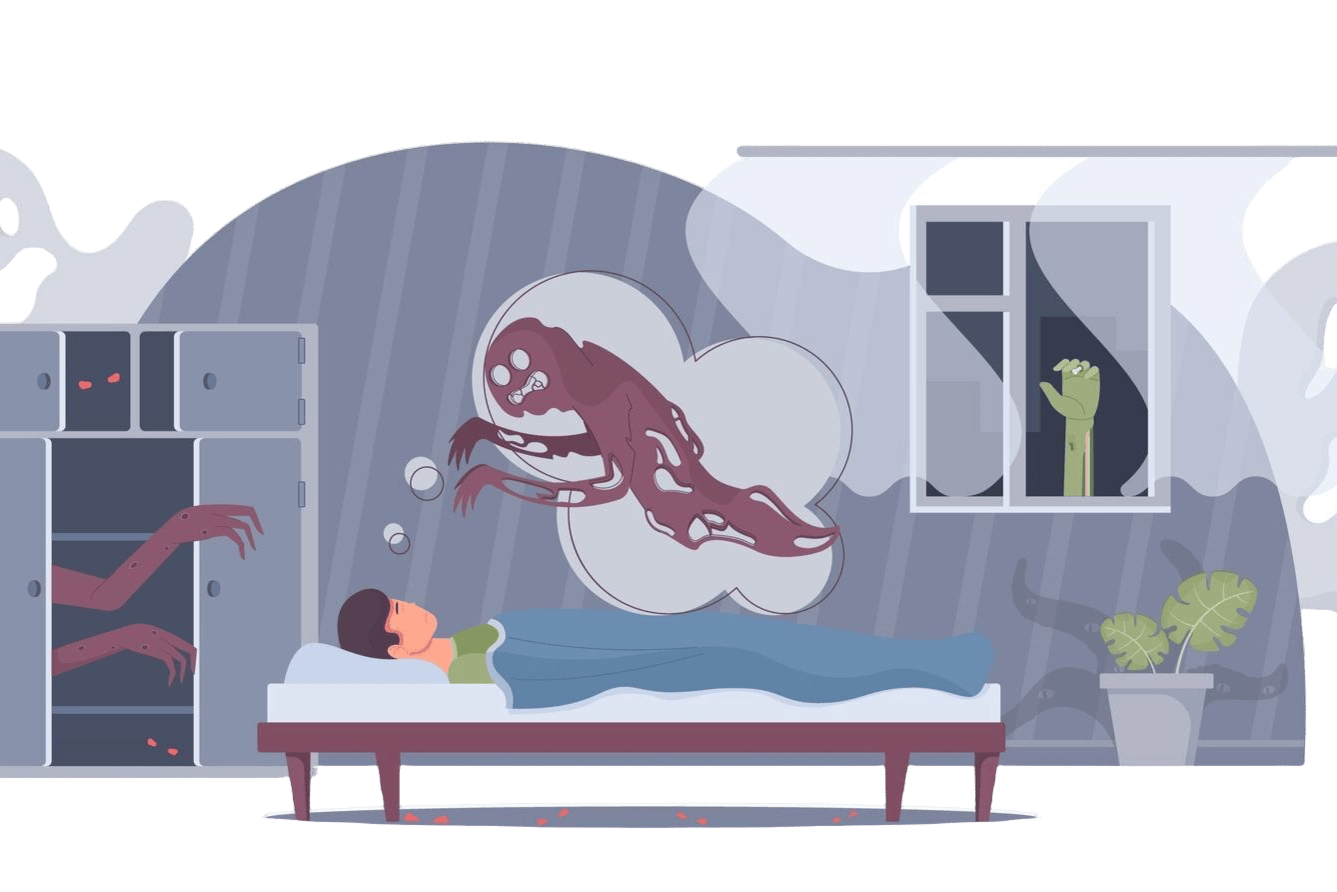 Mimpi Buruk ternyata dapat dijelaskan dari sisi psikologis dan neurosains  (Dok. Macrovector/ Freepik)