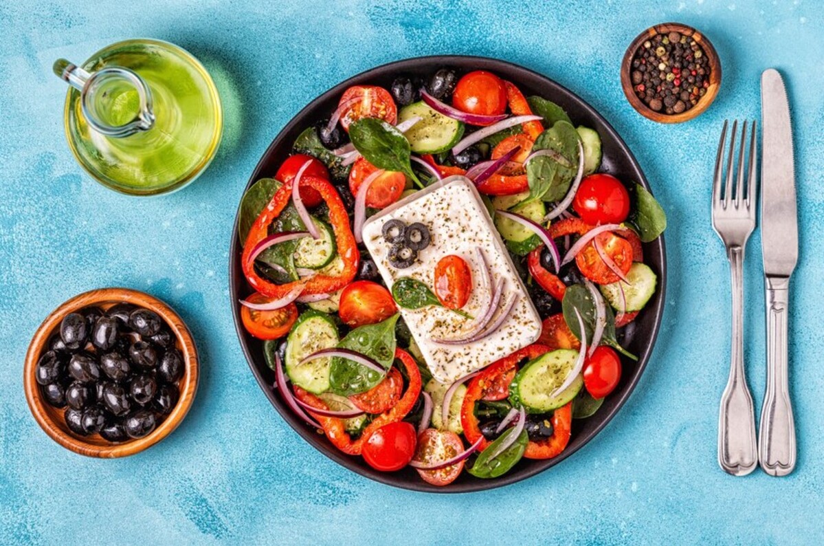 Ilustrasi menu diet mediterania