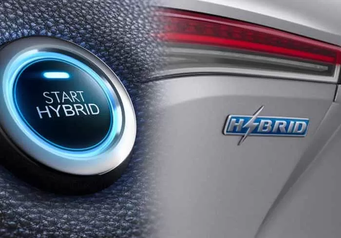 Ilustrasi mobil hybrid.