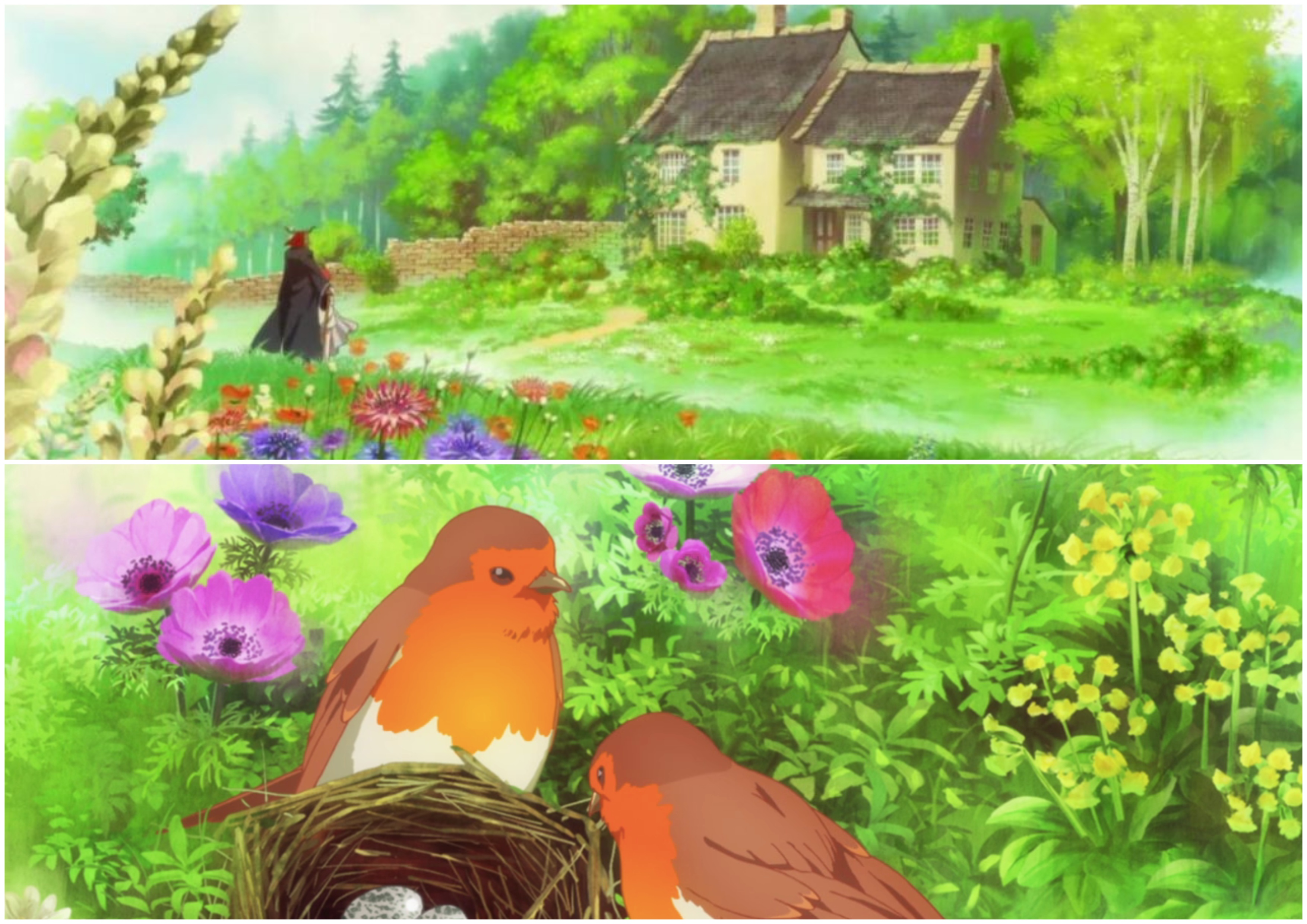 Serial anime Mahoutsukai no Yome juga kaya dengan hanakotoba.