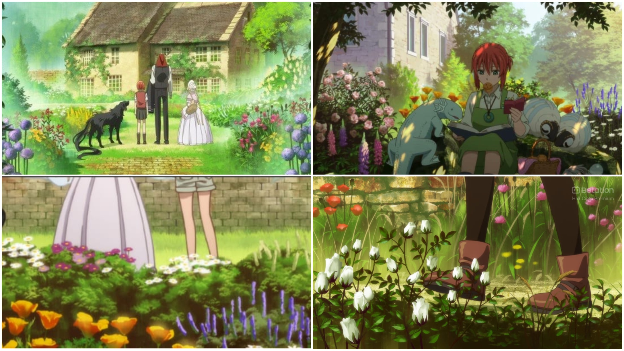 Serial anime Mahoutsukai no Yome juga kaya dengan hanakotoba