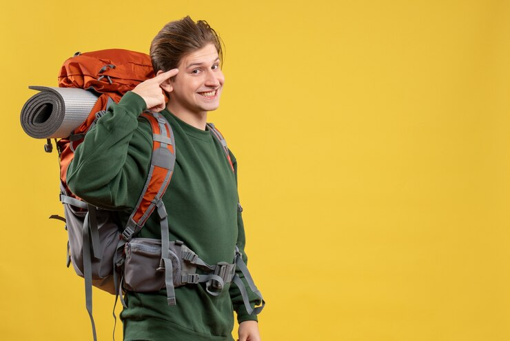 Ilustrasi seorang backpacker
