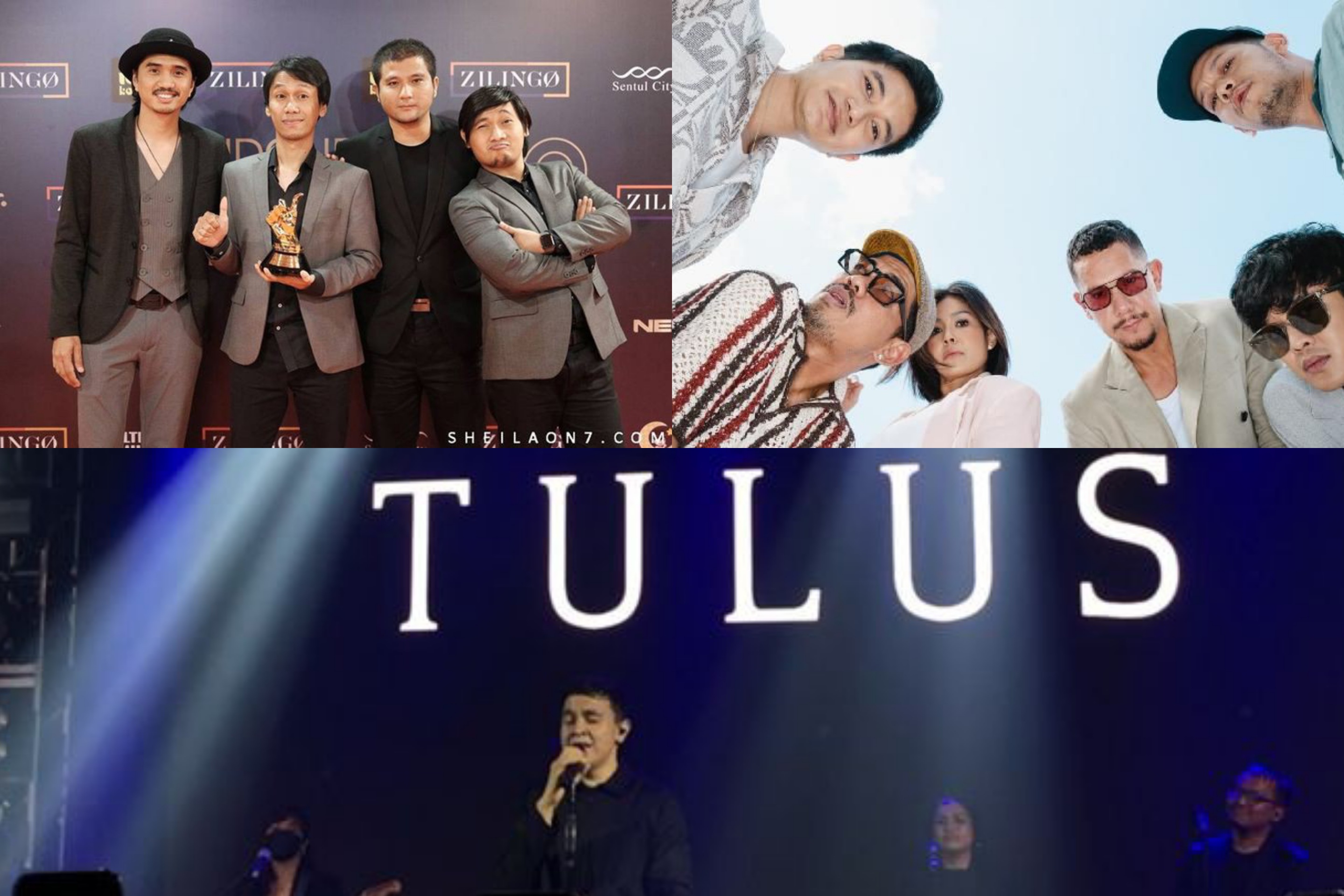 Ilustrasi kompilasi lagu romantis. (Dok. Spotify @tulusm@maliqmusic/@sheilaon7)