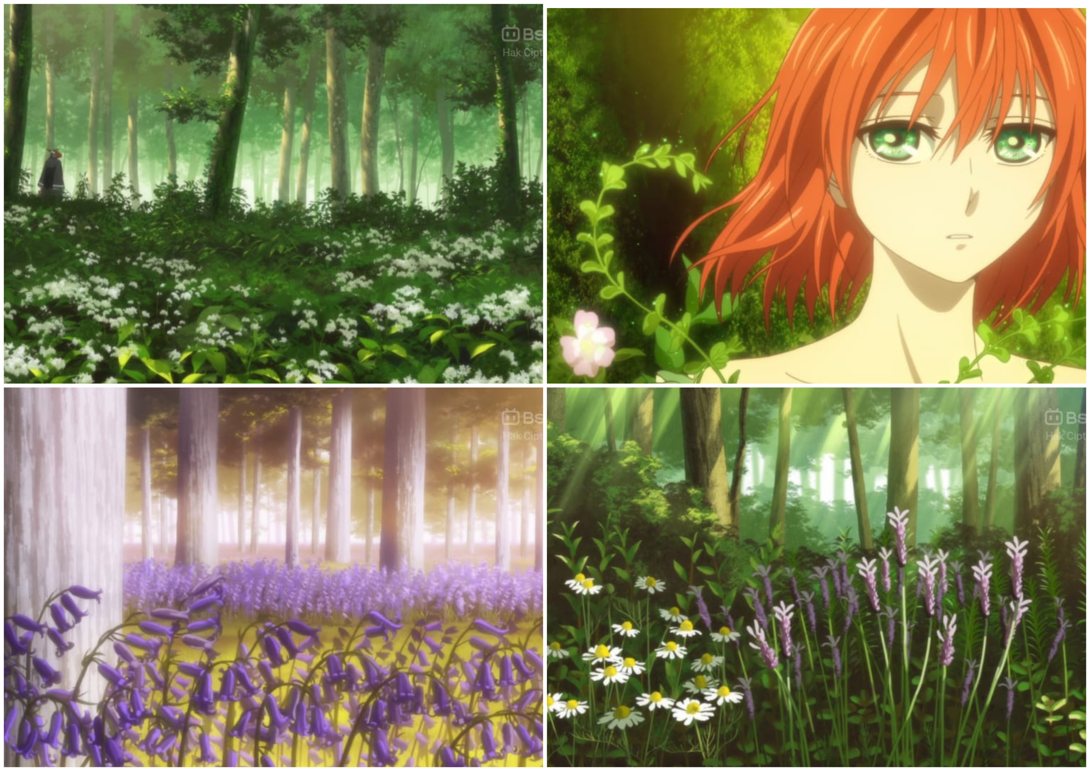 Serial anime Mahoutsukai no Yome juga kaya dengan hanakotoba (sumber: IMDb).