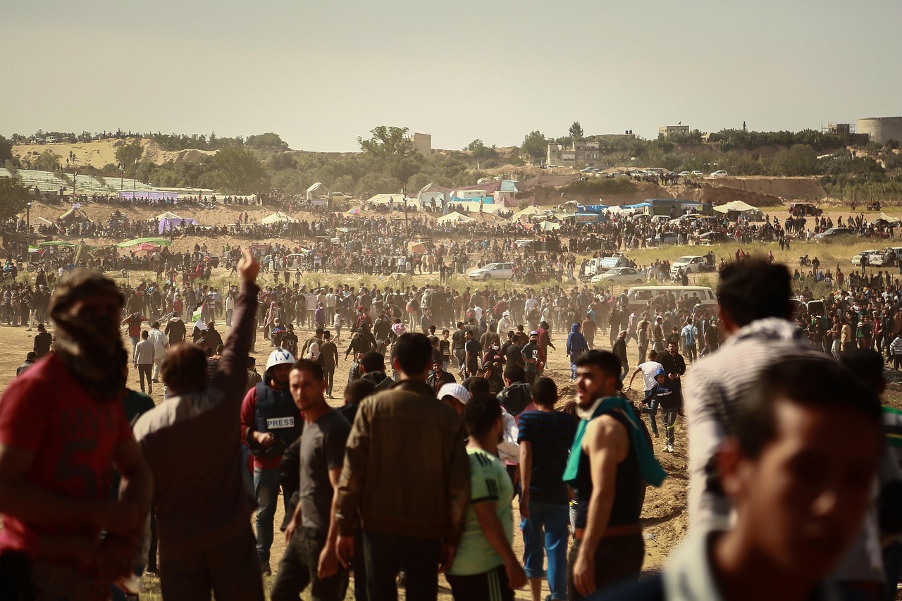 Foto protes warga Palestina di Jalur Gaza. (Dok. hosnysalah/Pixabay)