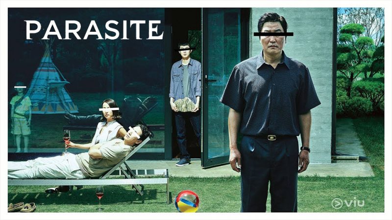 Poster film Parasite, satu di antara film Korea terbaik di Netflix. (viu.com)