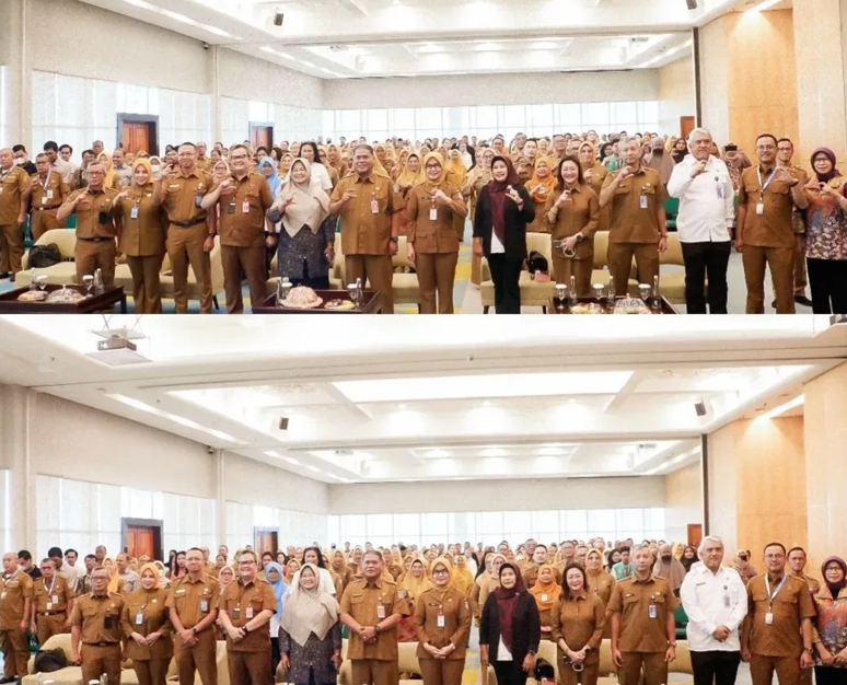 Acara penyampaian Rancangan Rencana Kerja Dinkes Kota Tangsel Tahun 2026 di Aula Belandongan, Puspemkot Tangsel, Senin (24/2).