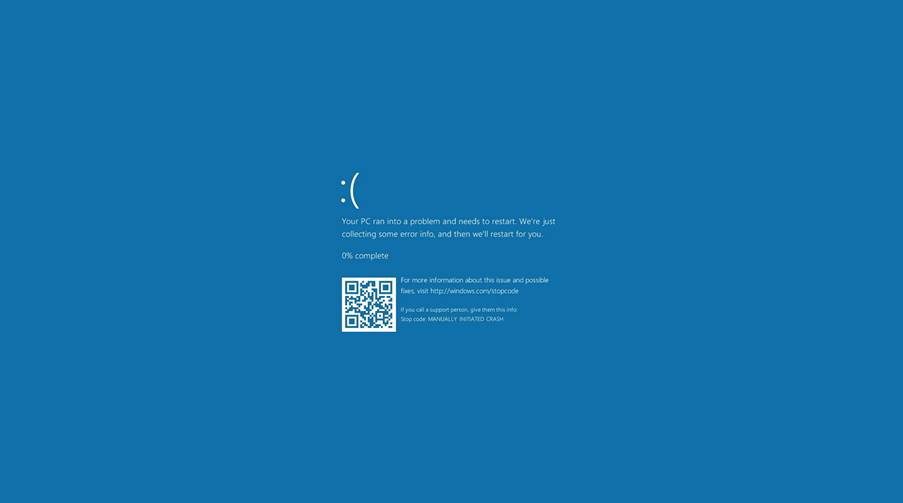 Ilustrasi Blue Screen of Death (BSOD). (windowscentral.com)
