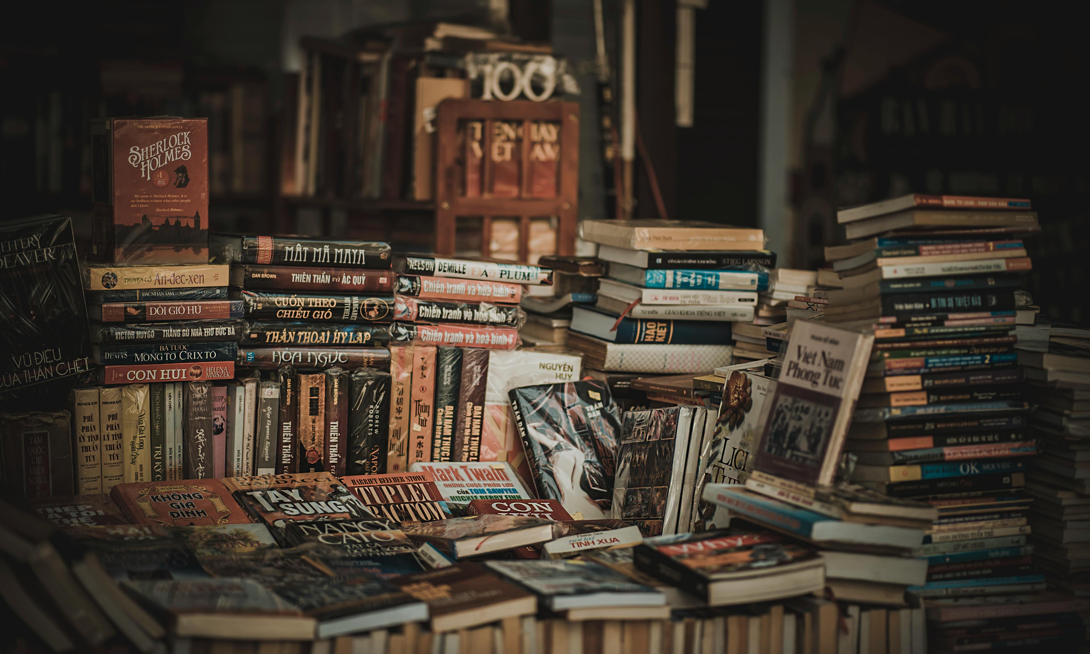 Ilustrasi toko buku. (Pexels)