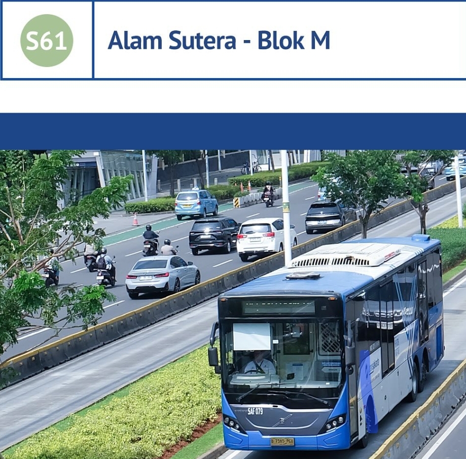 Transjakarta resmikan rute S61 Blok M&ndash;Alam Sutera (Dok. Instagram @pt_transjakarta)