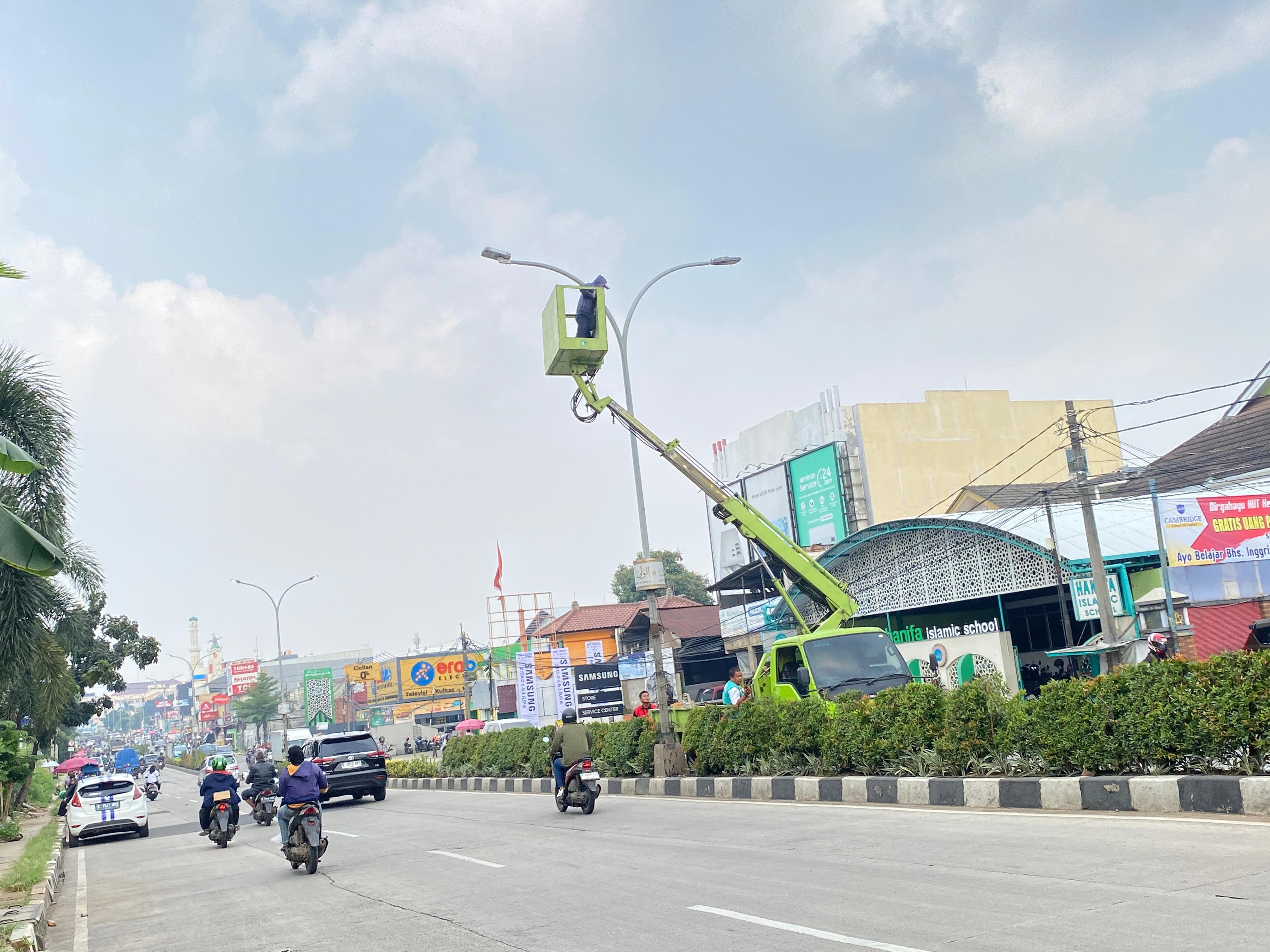 PJU di wilayah Pamulang.