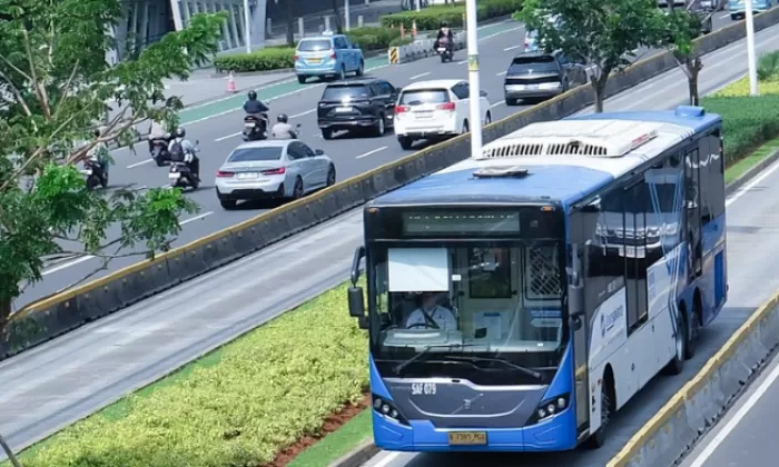 Transjakarta S61 rute Alam Sutera - Blok M resmi beroperasi. (Dok. X/@PT_Transjakarta)