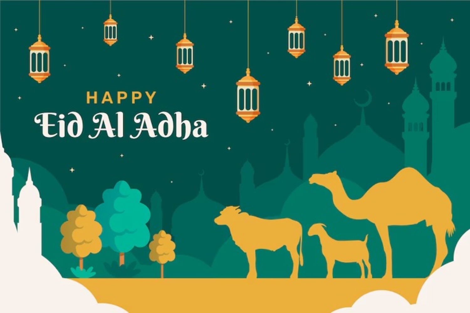 Ilustrasi Selamat Idul Adha (Dok. Freepik)