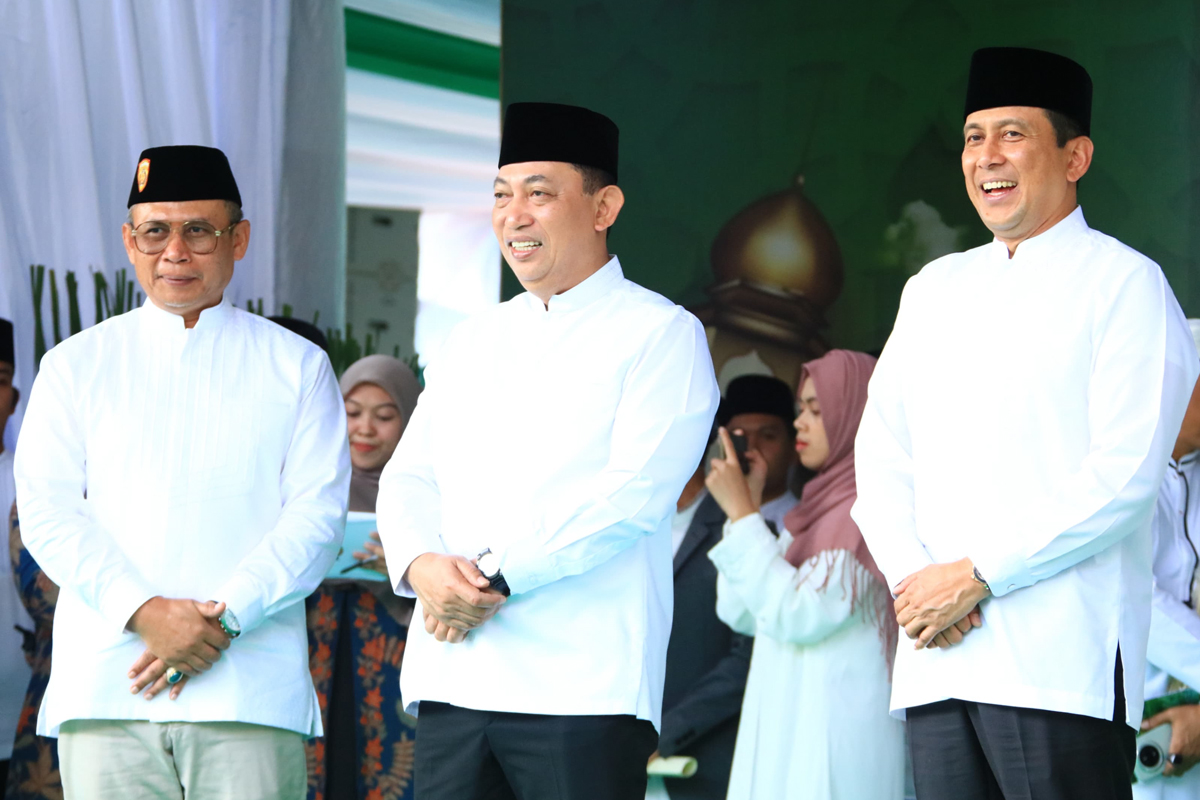 Kapolri Listyo Sigit Prabowo saat Idul Adha di Mabes Polri. (Mabes Polri)