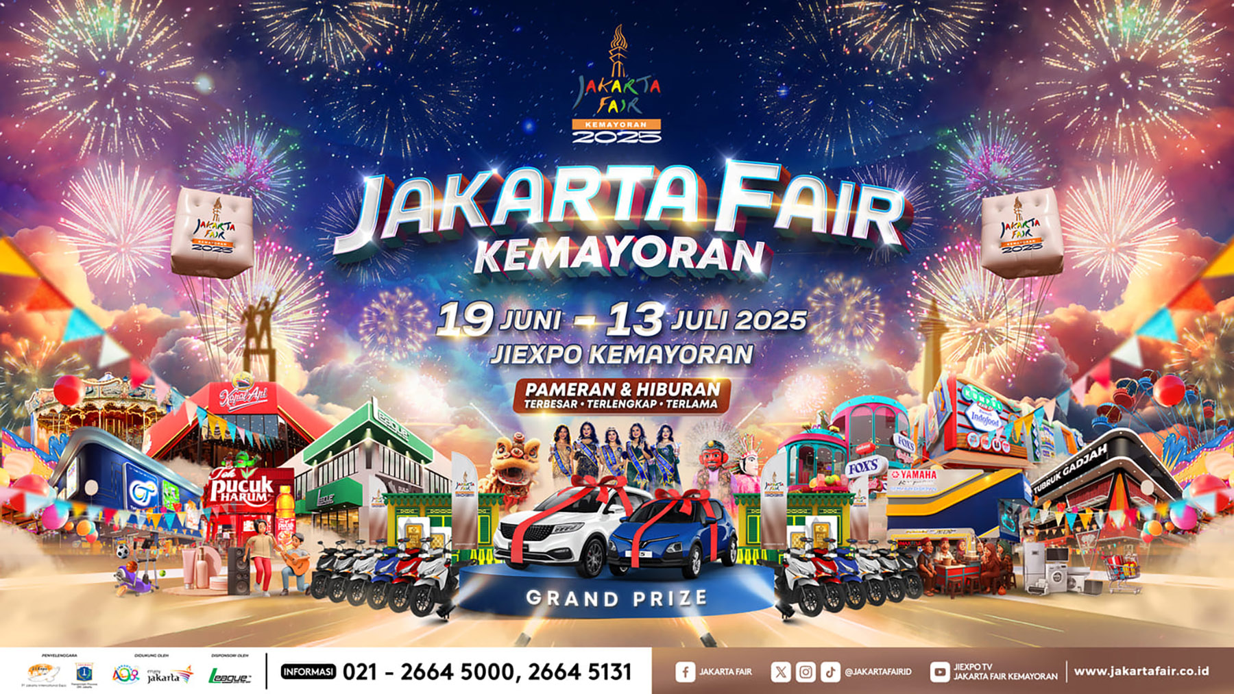 Jakarta Fair Kemayoran 2025, dibuka 19 Juni - 13 Juli di Jakarta International Expo, Kemayoran. (Dok.  jakartafair.co.id)