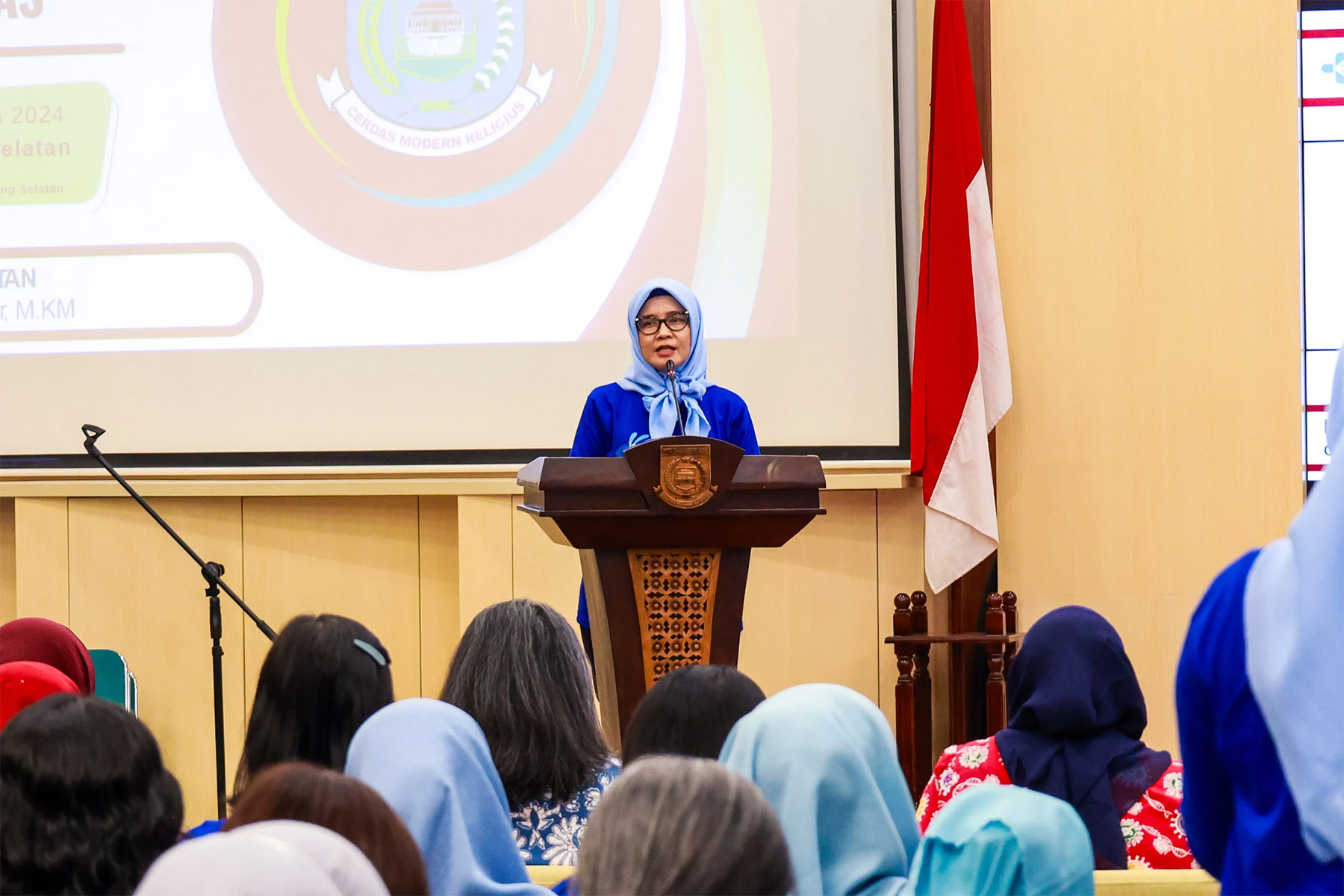 Kepala Dinas Kesehatan Kota Tangsel, dr. Allin Hendalin Mahdaniar, saat menjelaskan 35 program Pemkot Tangsel terkait pemutusan rantai stunting. (Dok.  tangerangselatankota.go.id)