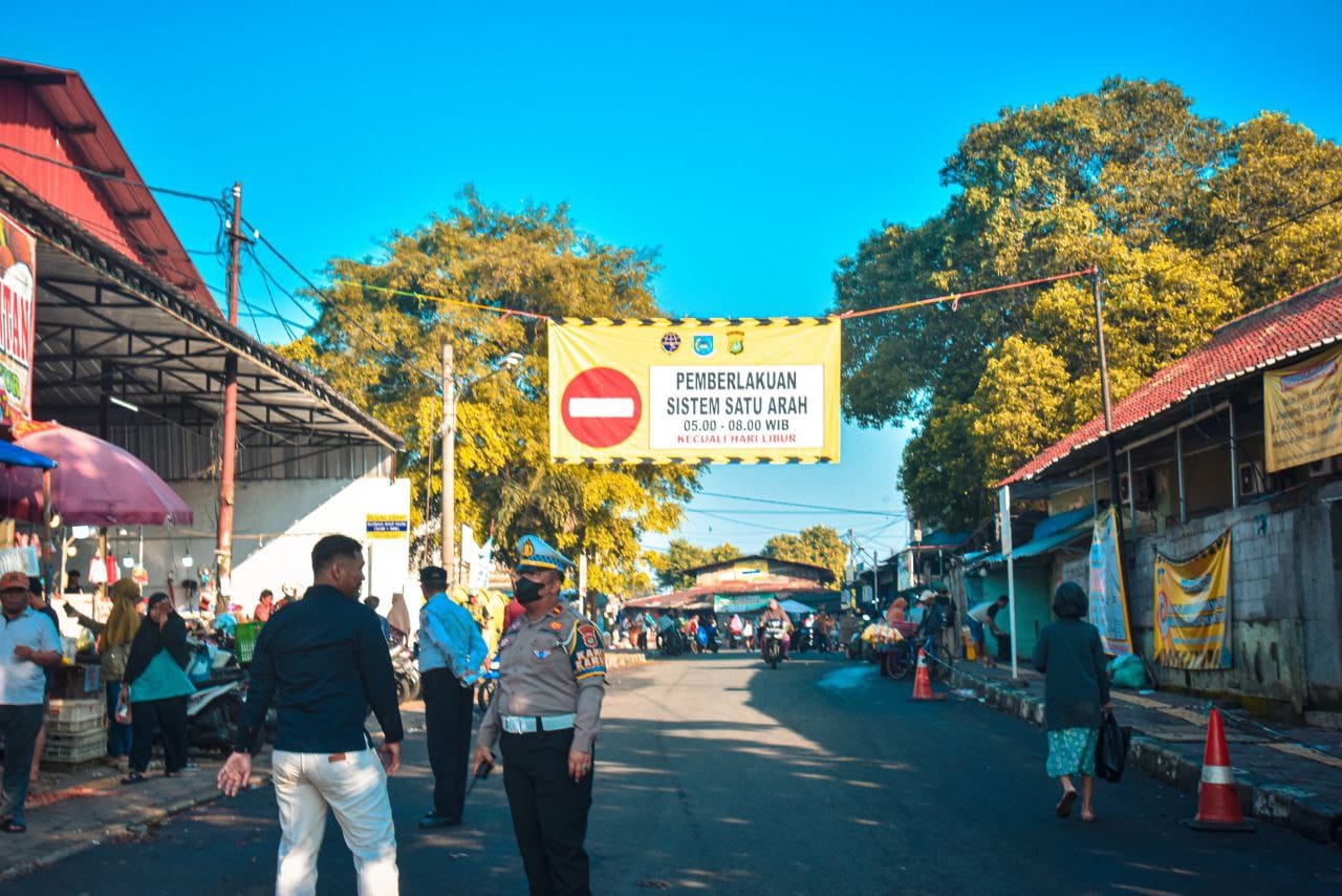 Uji coba SSA di Jalan Haji Usman, Kawasan Pasar Ciputat, Rabu (2/7). (Dok. Humas Pemkot Tangsel)