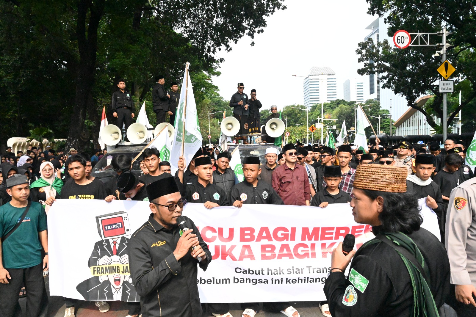 Aksi Pagar Nusa di KPI, Jakarta. (Dok. IST)