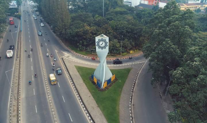 Landmark Jam Gede Jasa Jalan Jenderal Sudirman, Kelurahan Cikokol, Kecamatan Tangerang, Kota Tangerang. (Dok.&nbsp;Humas Pemkot Tangerang)