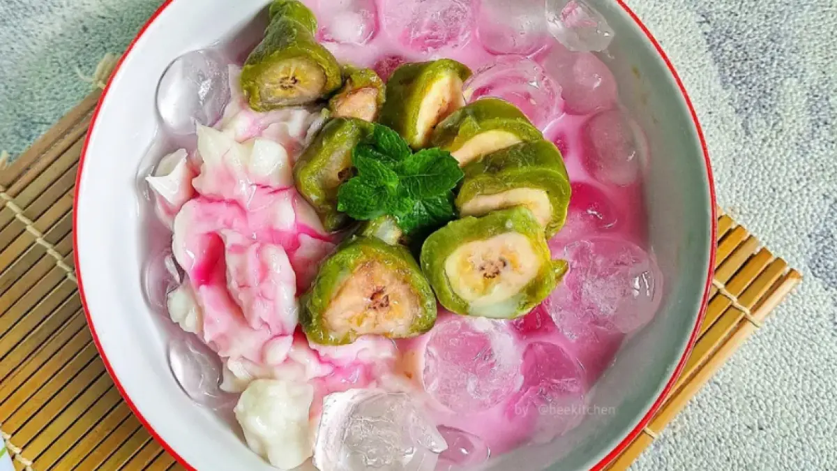 Resep es pisang ijo (Dok. Cookpad) 