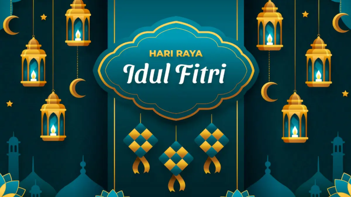 Ilustrasi ucapan selamat Idul Fitri (Freepik) 