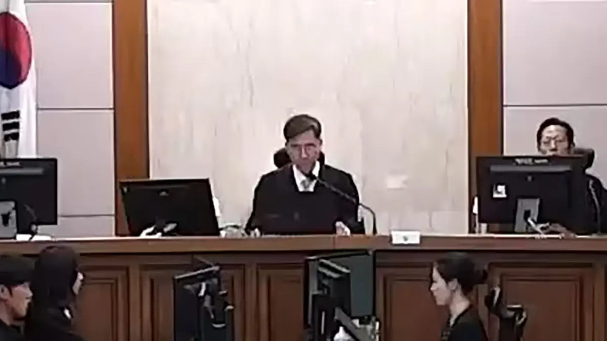 Hakim pengadilan banding Korea Selatan (Korsel), Shin Jong-o saat masih memimpin sidang. (Dok. Seoul High Court)