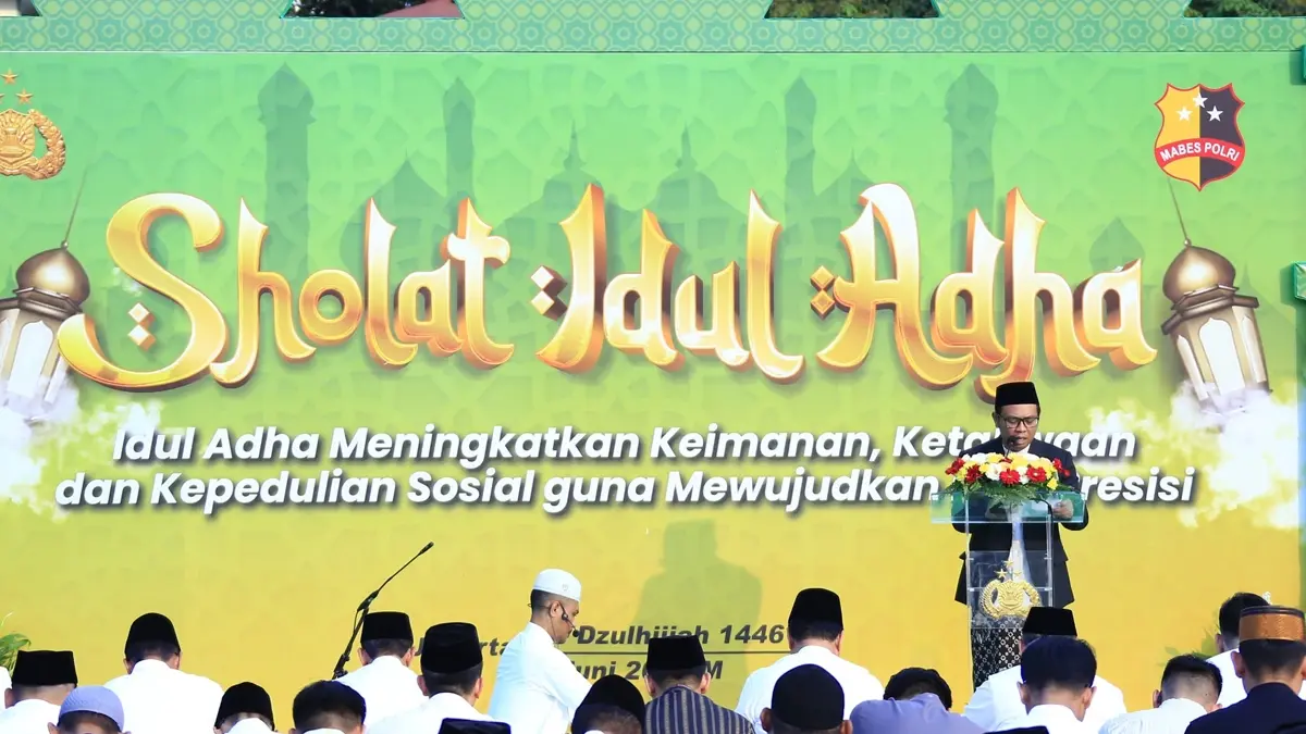 Ilustrasi Salat Idul Adha. (Dok. Polri)