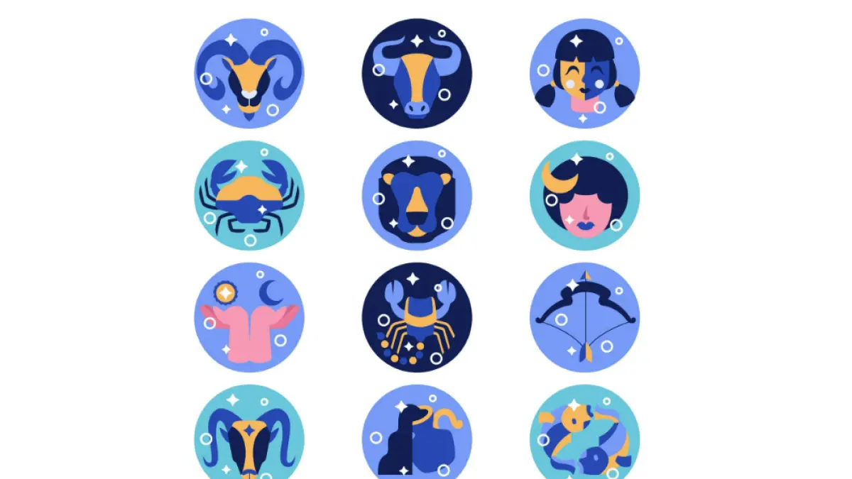 Ilustrasi 12 zodiak (Magnific)