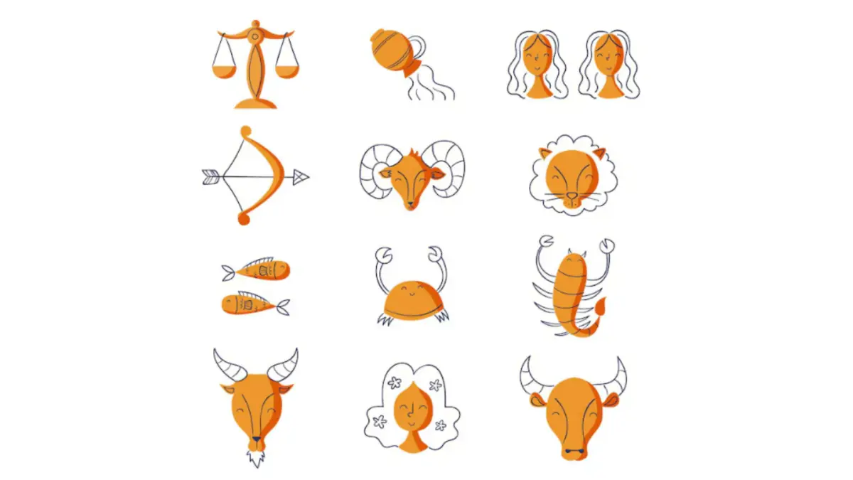 Ilustrasi 12 zodiak (Magnific)
