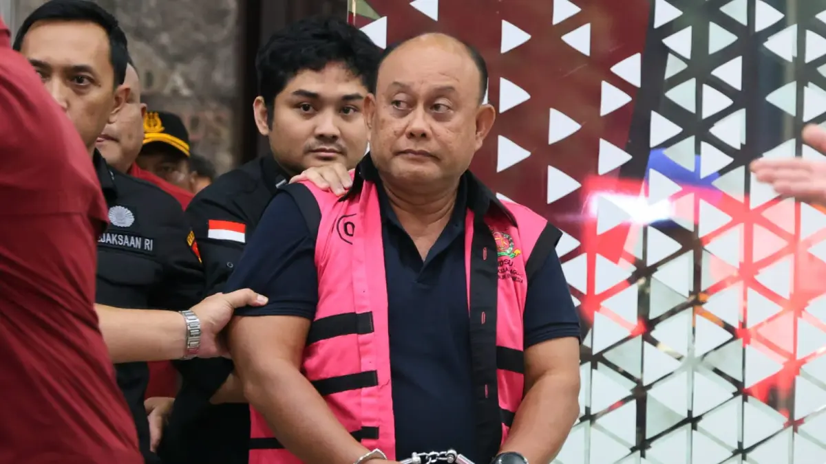 Mantan kepala Dadan Hindayana resmi di tahan Kejaksaan Agung, Jakarta, Rabu (3/6/2026). (Dery Ridwansah/ JawaPos.com)