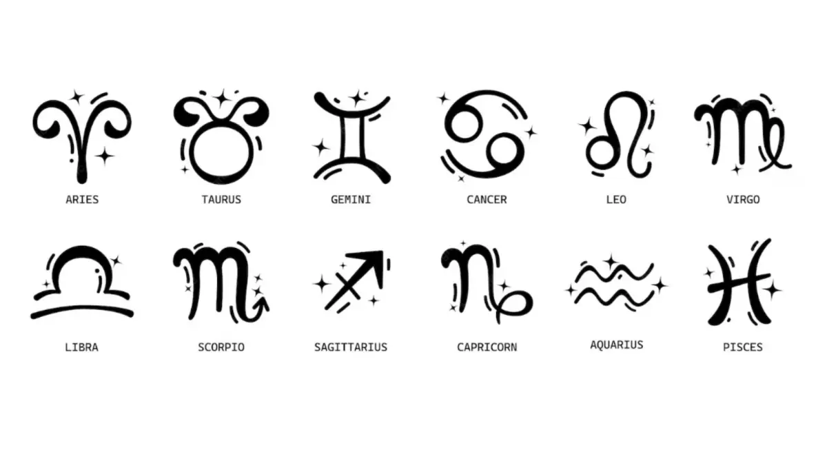 Ilustrasi 12 zodiak (Magnific)