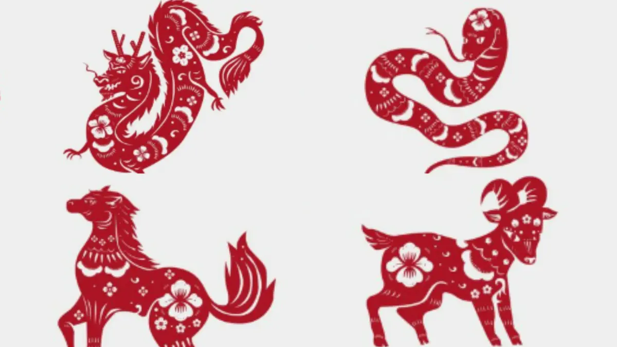 Ilustrasi ramalan shio Naga, Ular, Kuda, dan Kambing (Magnific)